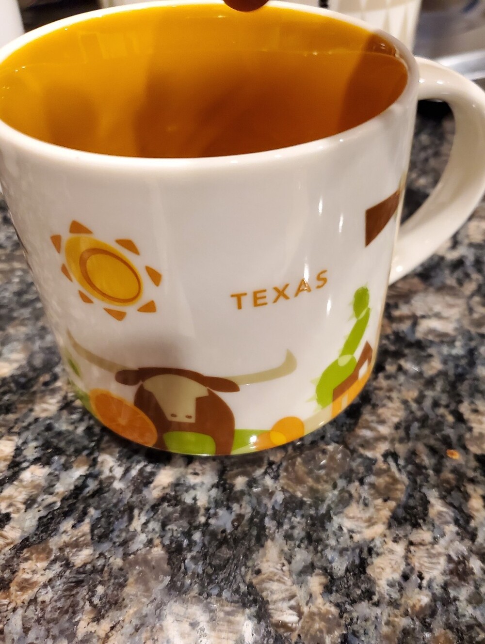Starbucks Cream and Green Texas Scenic Ceramic Mug - Picture 4 of 7